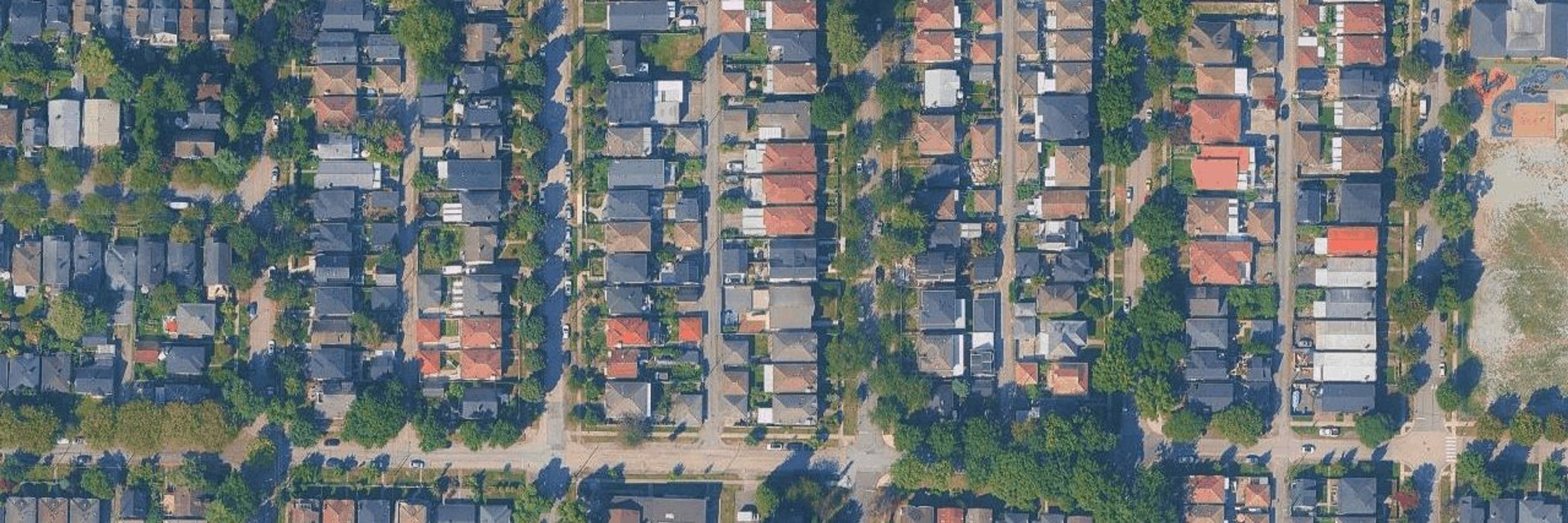 Kensington Cedar Cottage aerial view