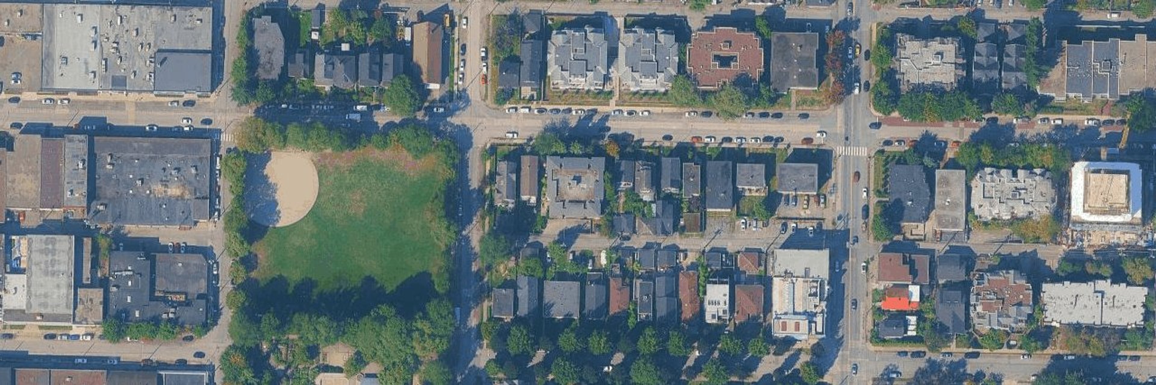 Frances Place aerial view