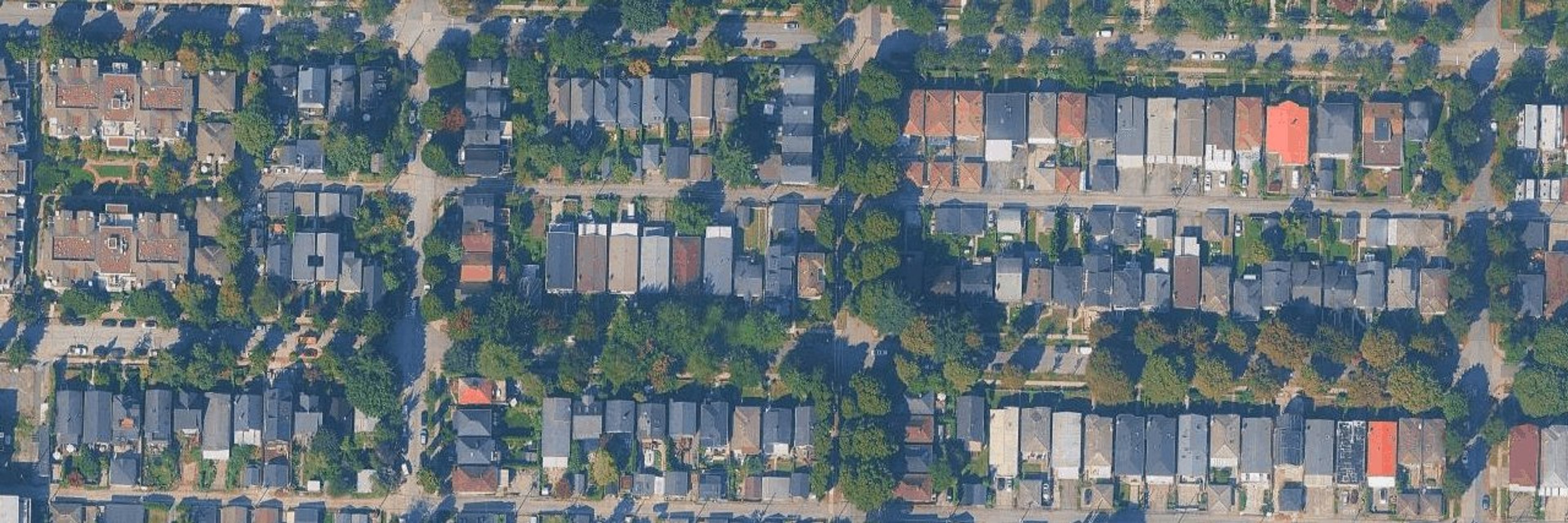 Main St. aerial view
