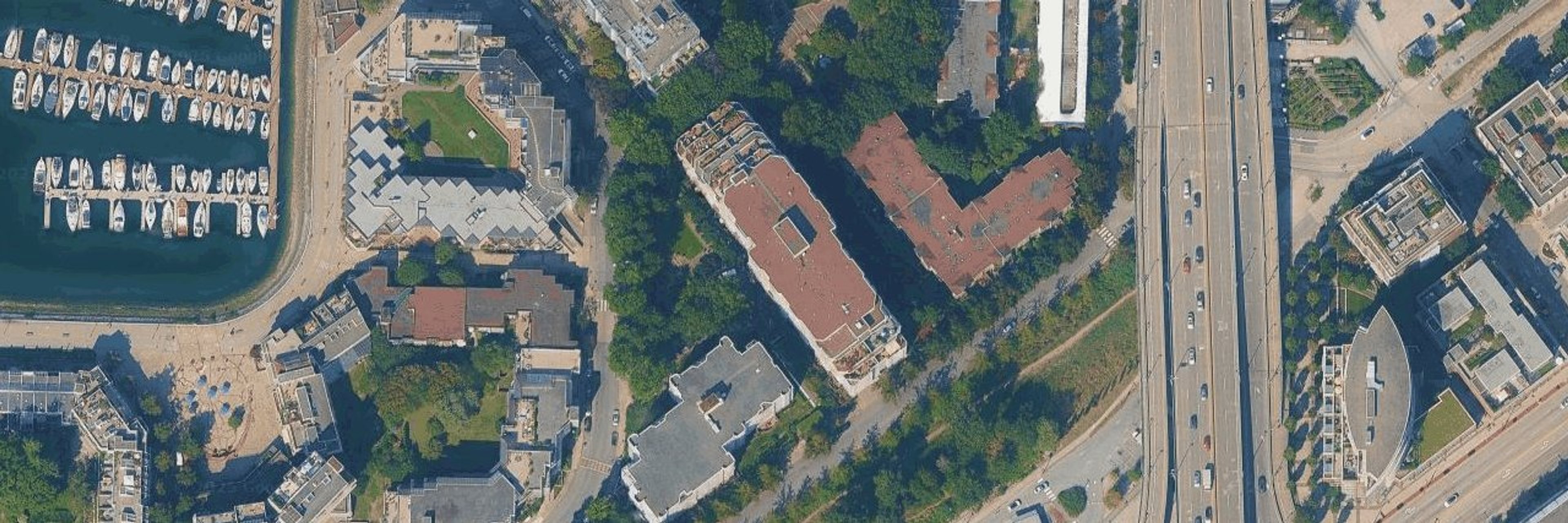 Newport Quay aerial view
