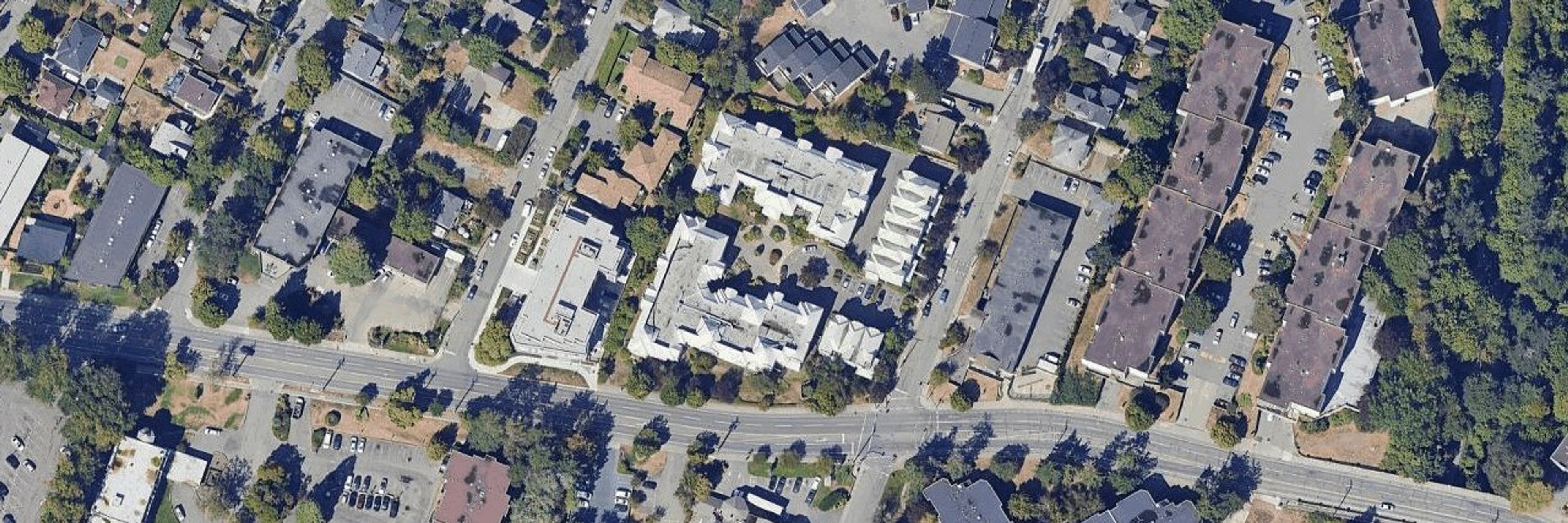 Carrington Court aerial view