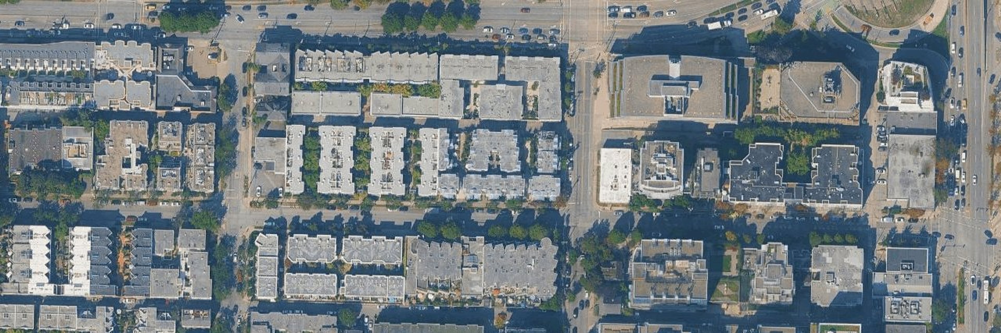 The Courtyards aerial view