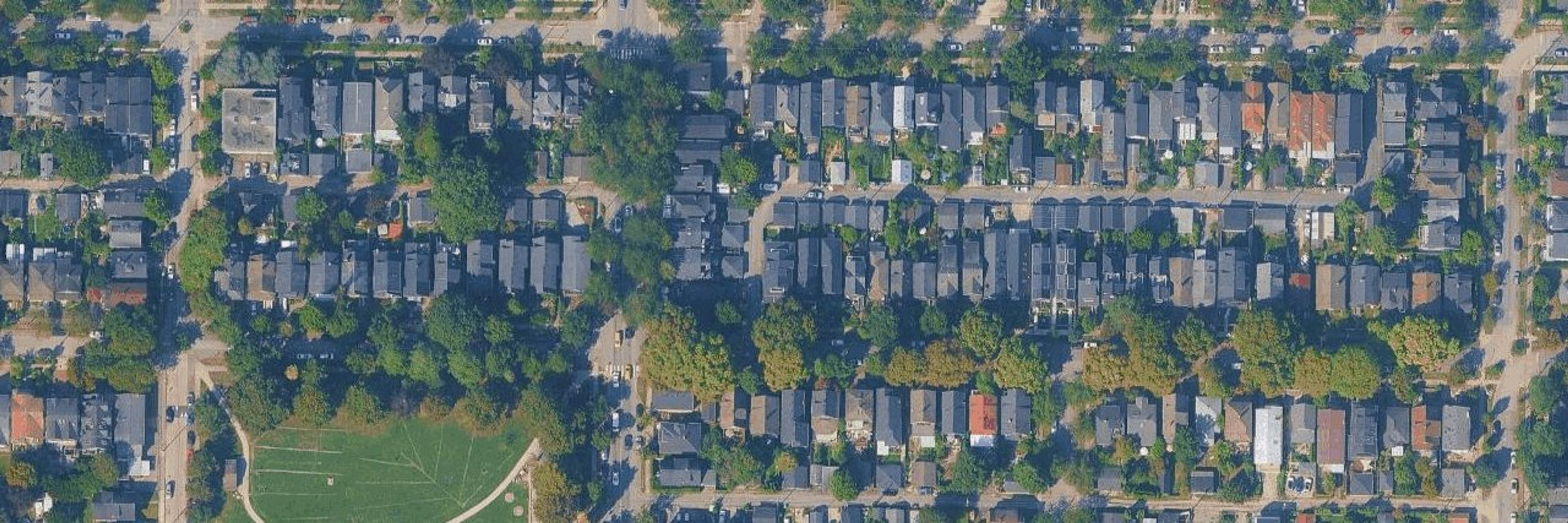 Victoria & Commercial Drive aerial view