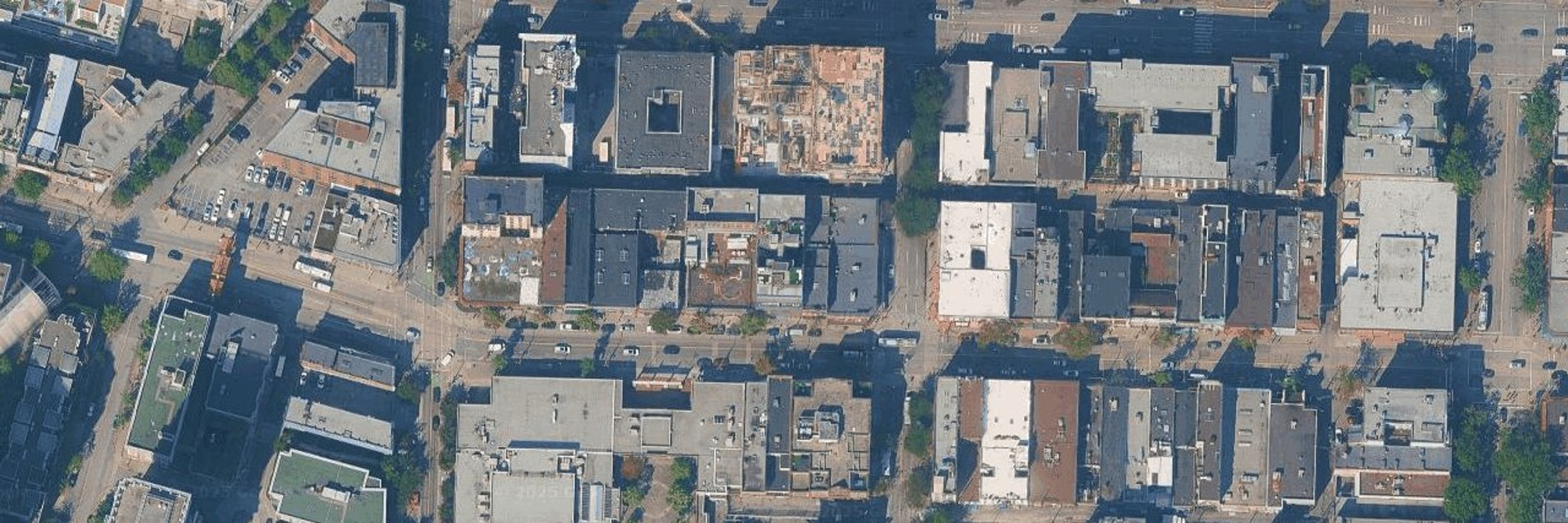 East aerial view