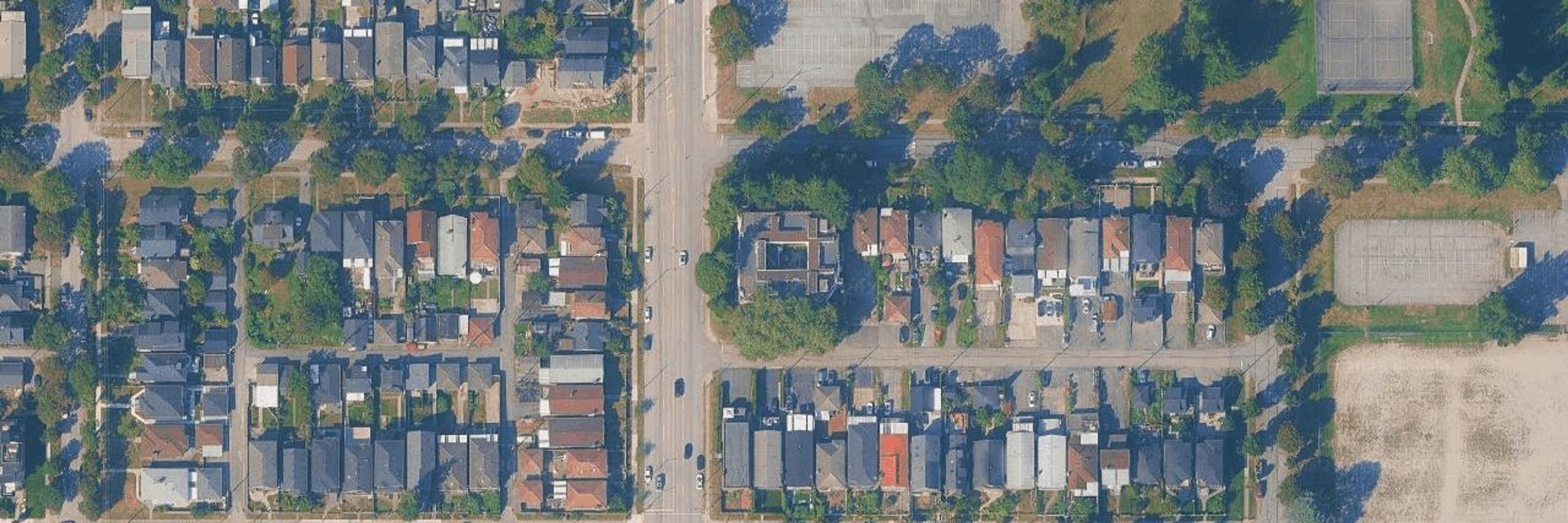 Renfrew Court aerial view