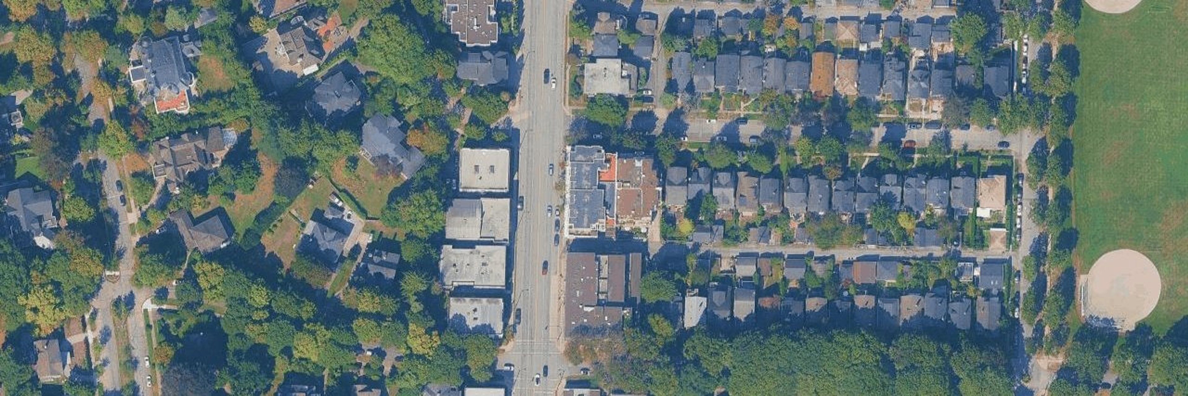 Shaughnessy Heights aerial view