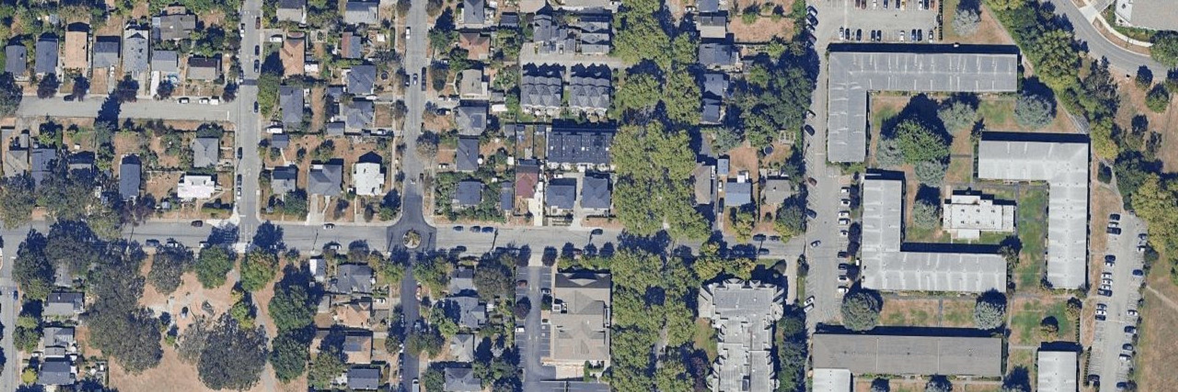 Oaklands Walk aerial view