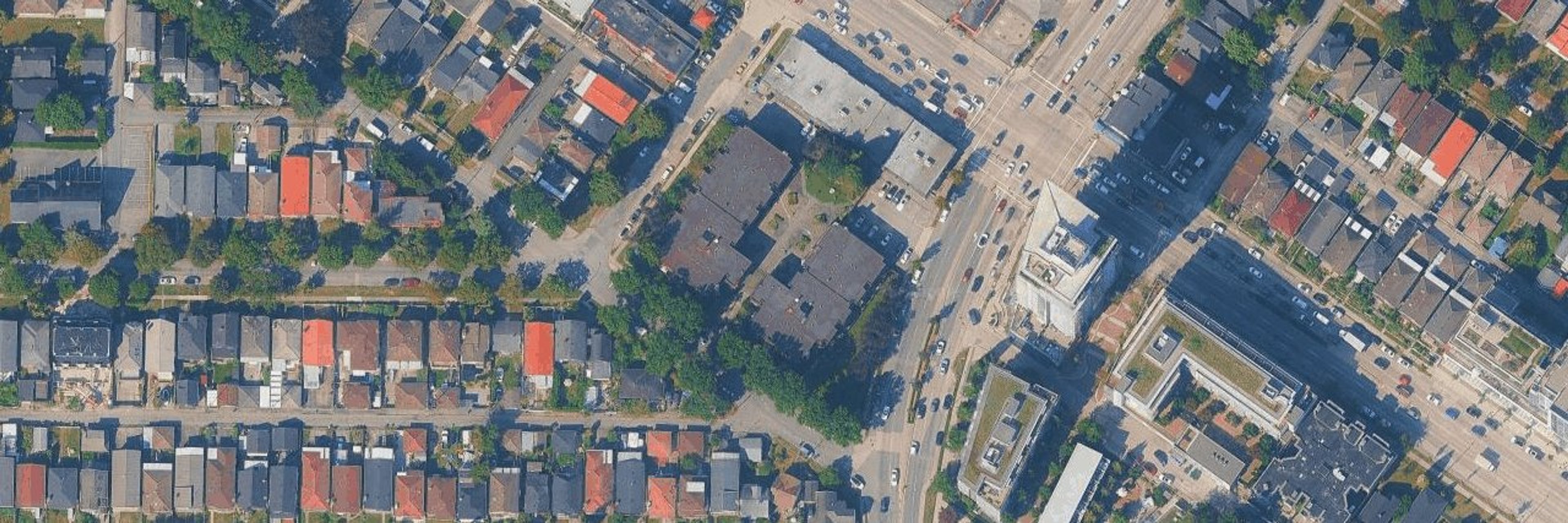 Twin Courts aerial view