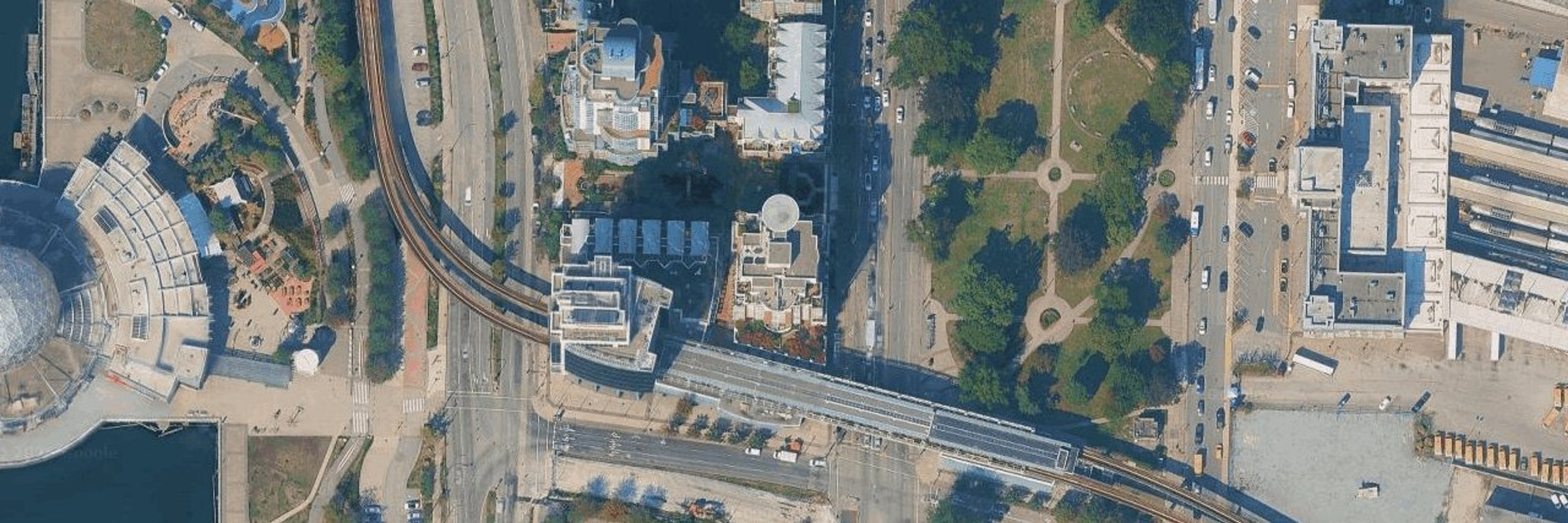 Station Place aerial view