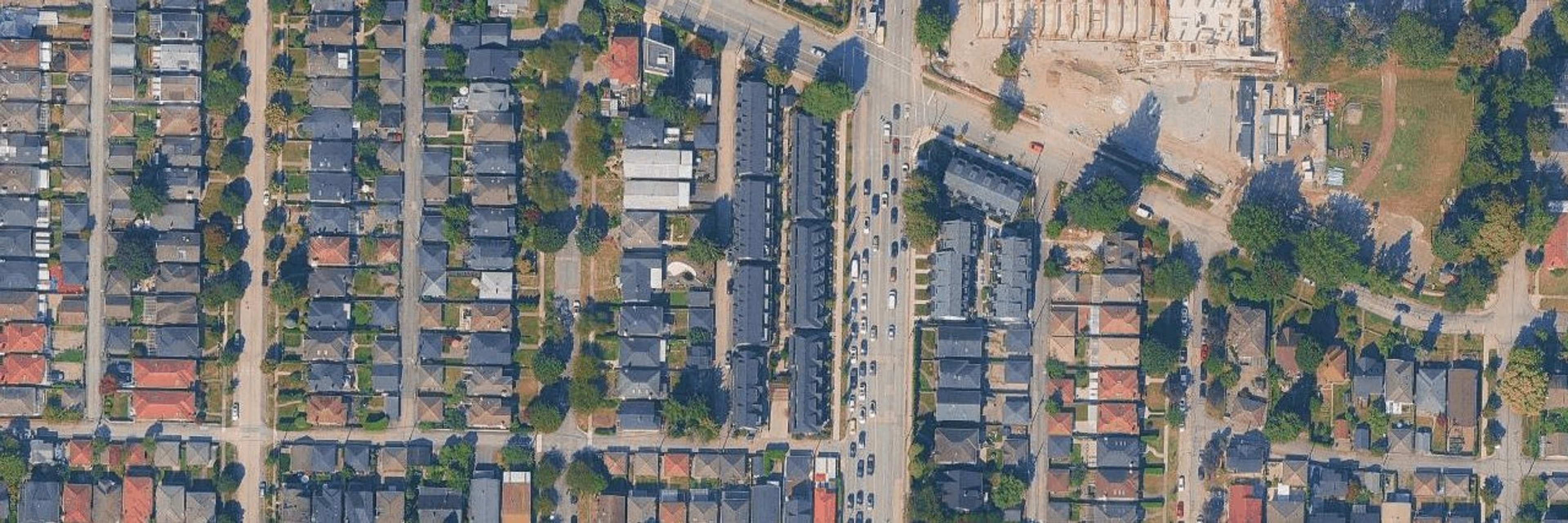 Oak + Park aerial view