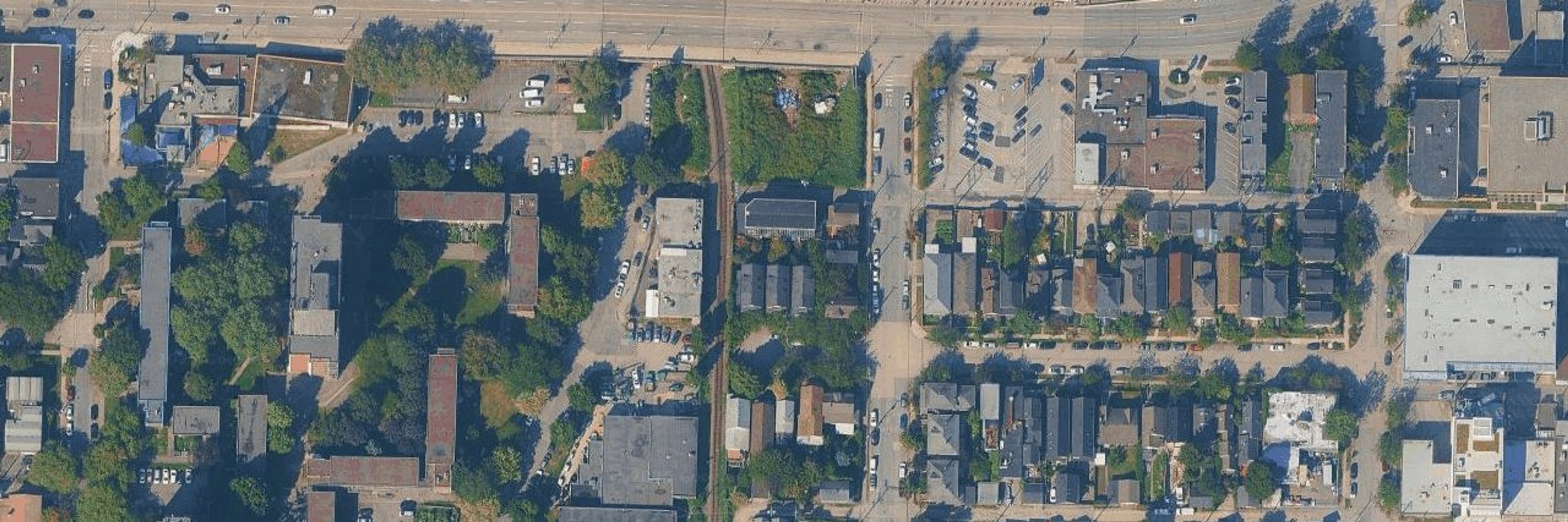 Pender Court aerial view