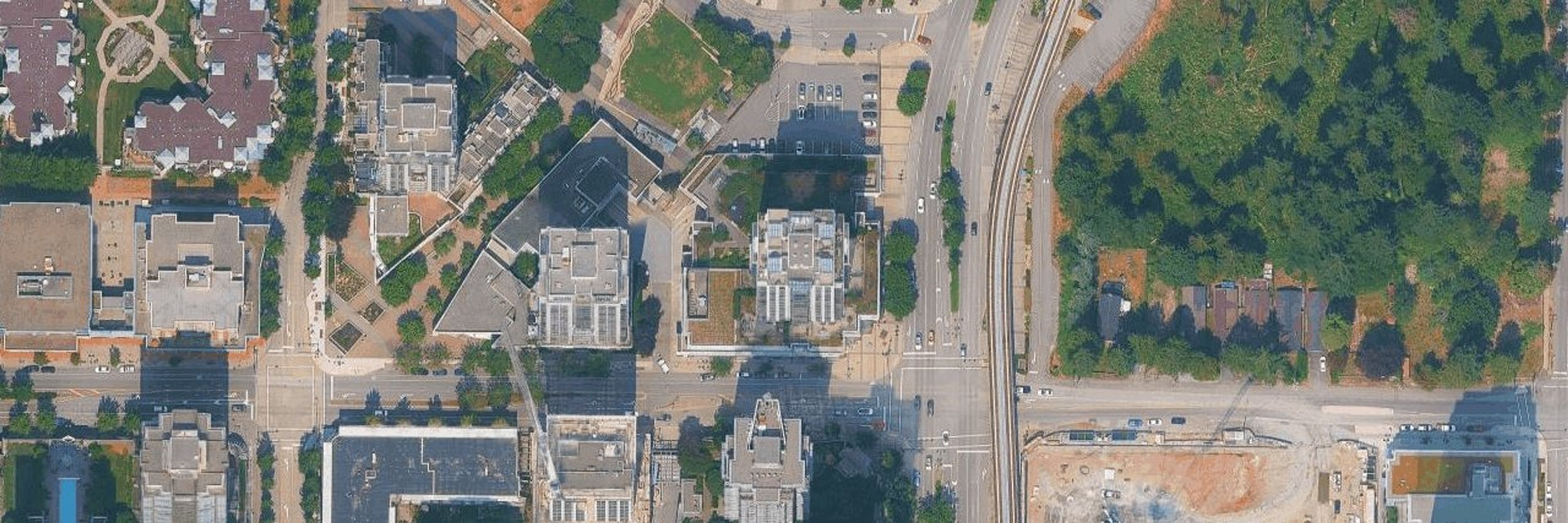 Evergreen aerial view