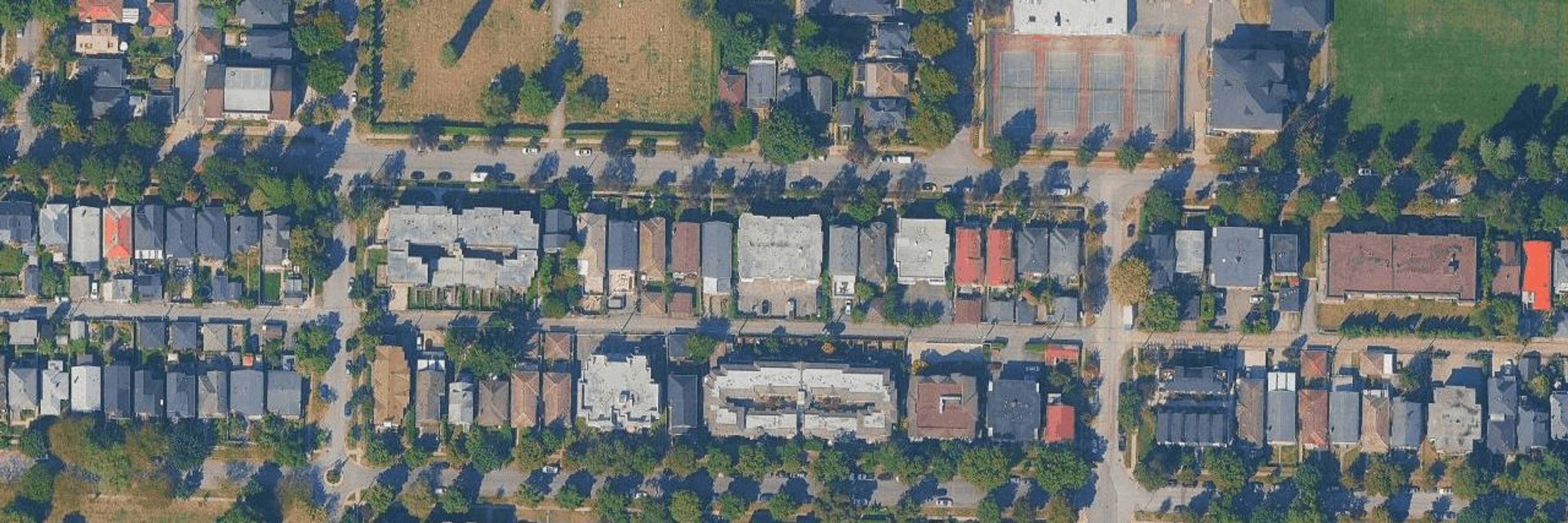 Urana Mews aerial view