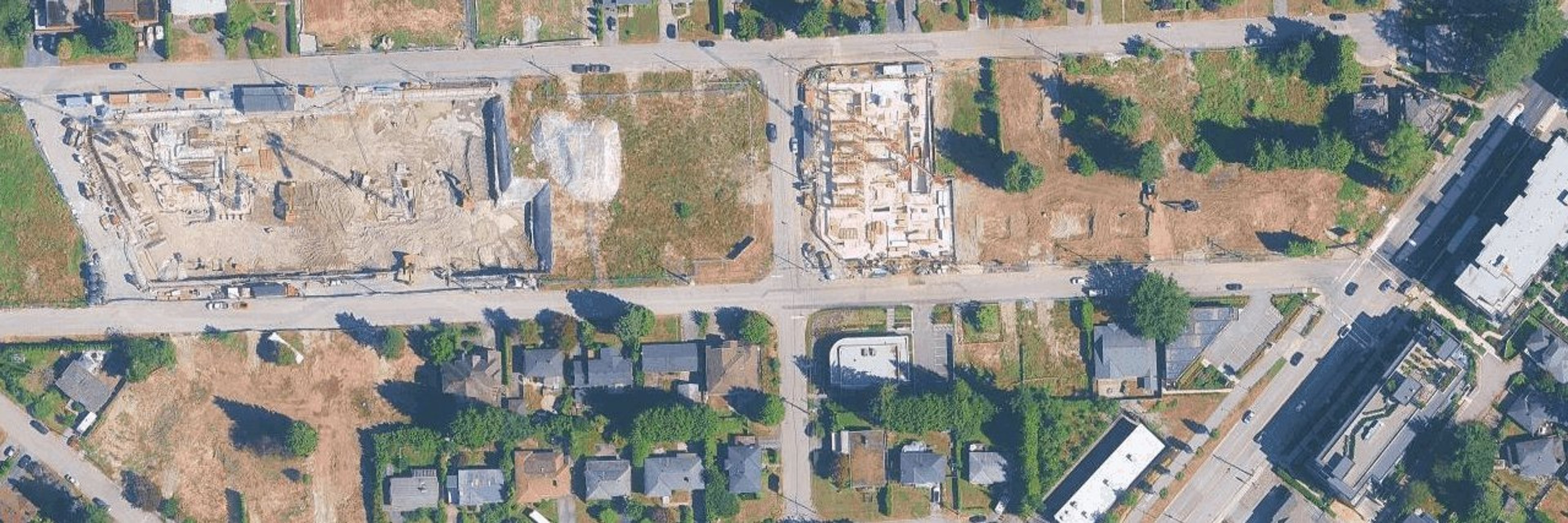 Portico aerial view