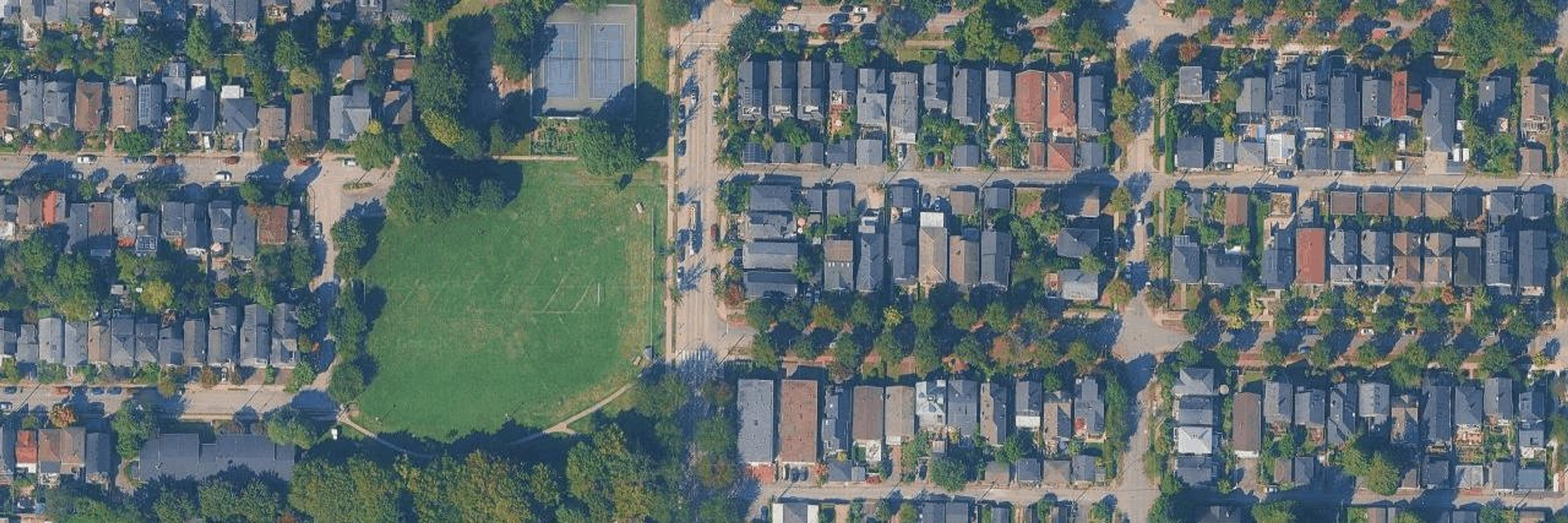 Commercial Drive aerial view