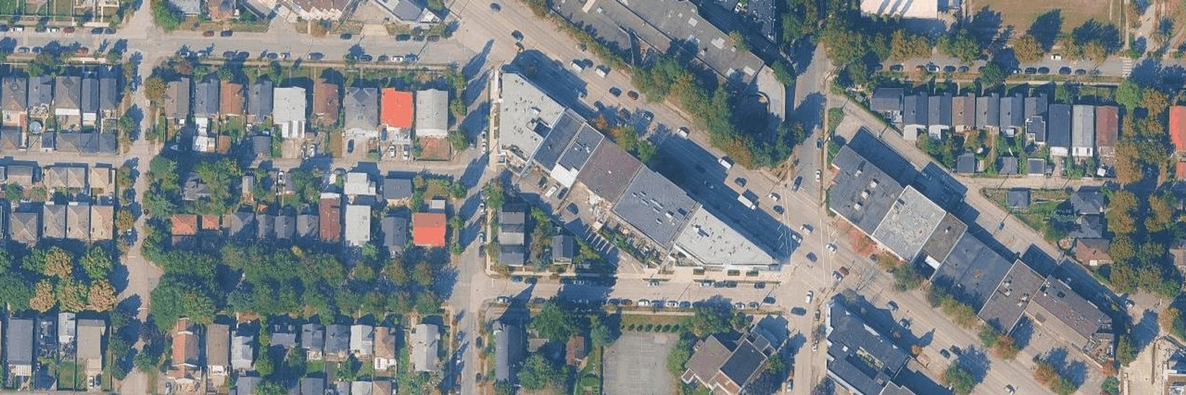 Main Street aerial view