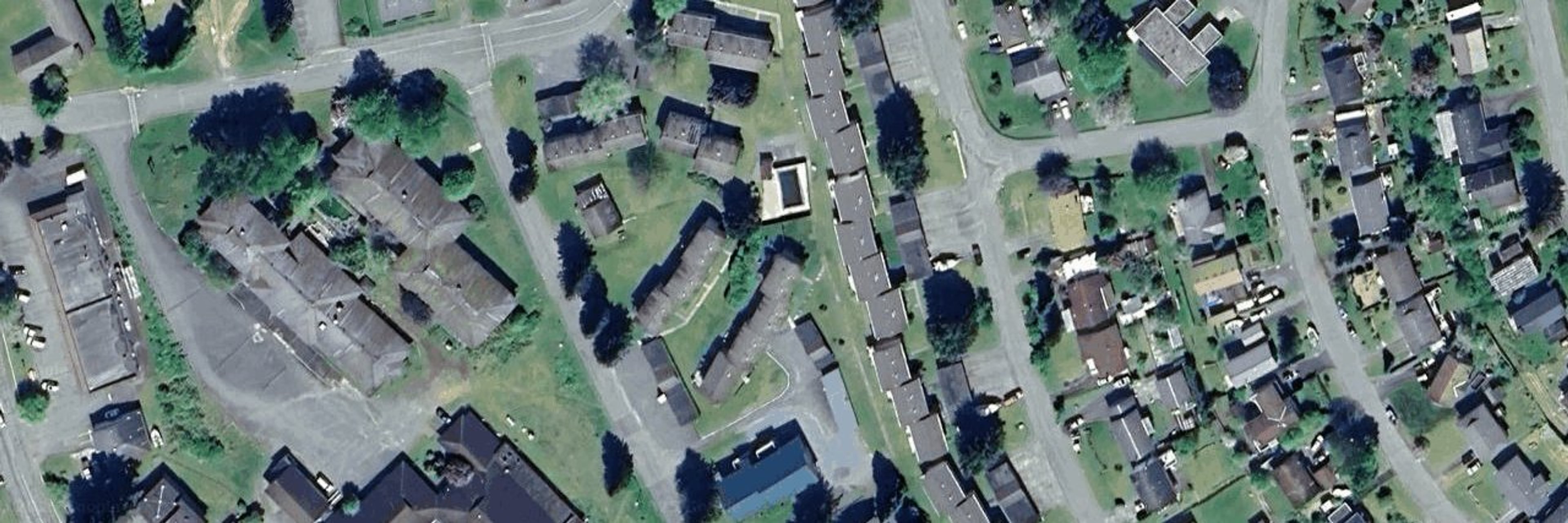 Evergreen Terrace aerial view