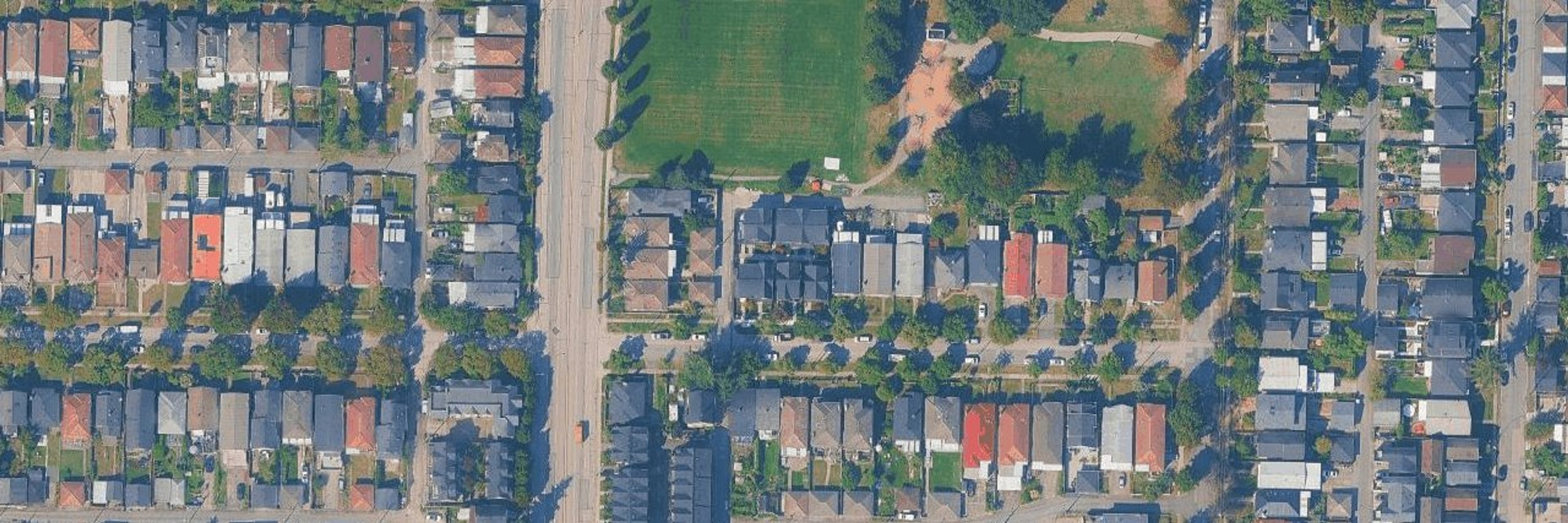 The Kensington aerial view