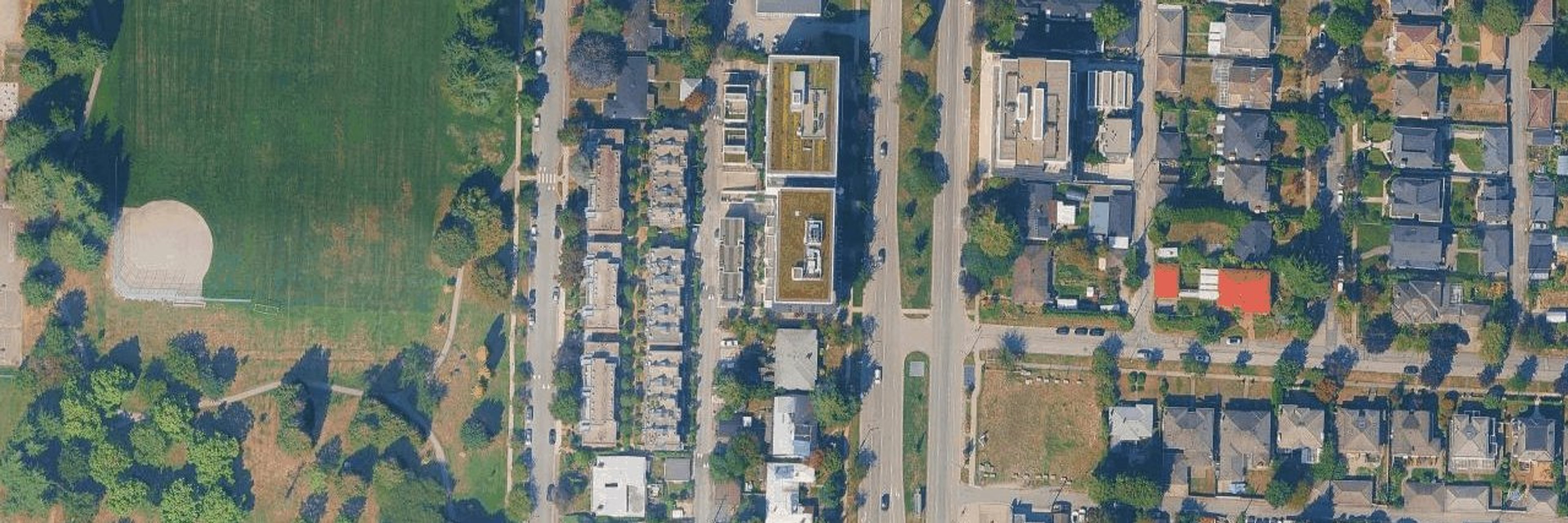 Concrete Residence aerial view