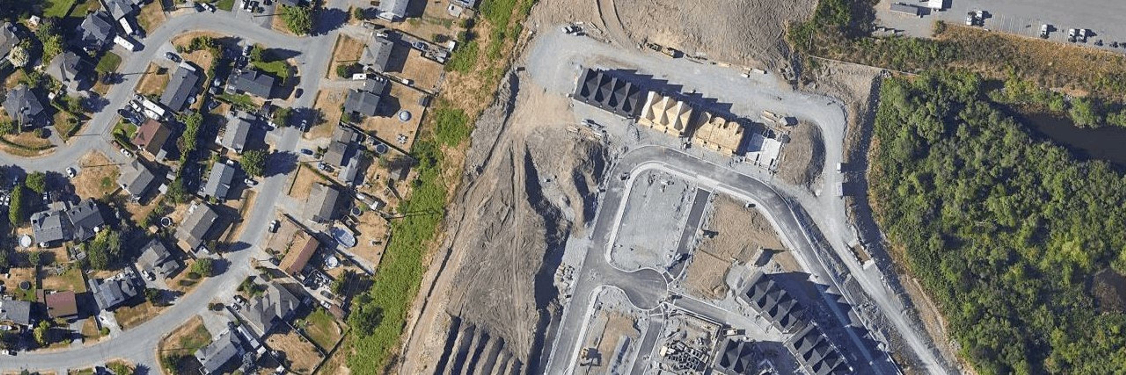 Boxcar Brownstones aerial view