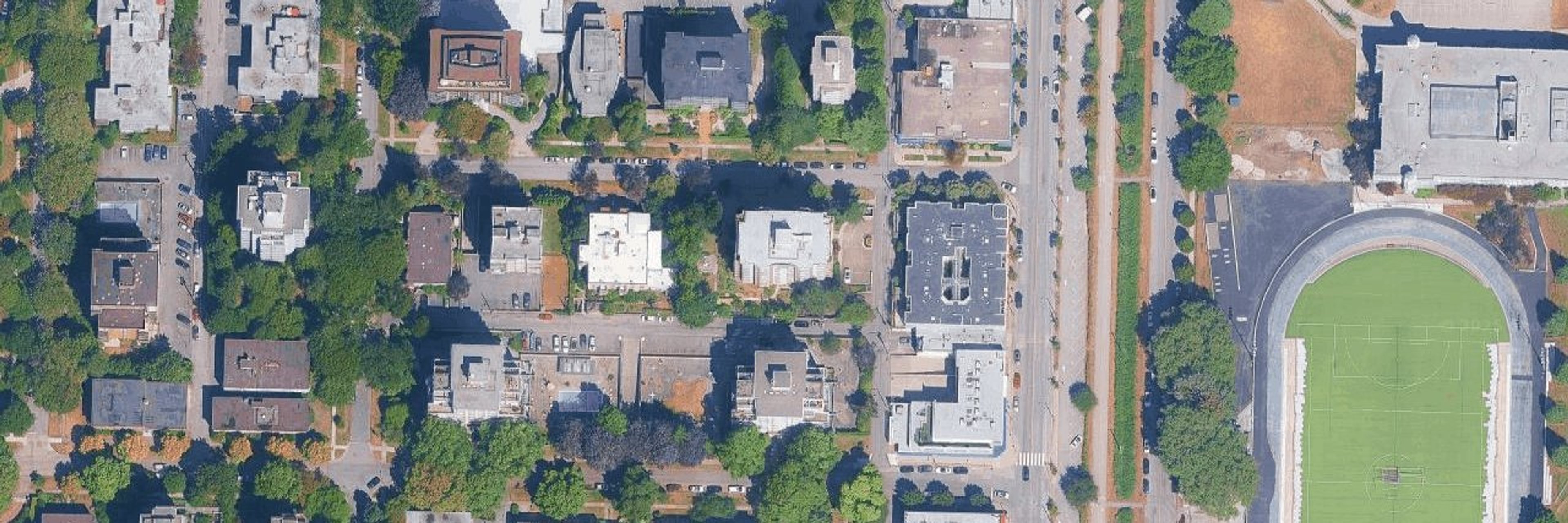 The Wilshire aerial view