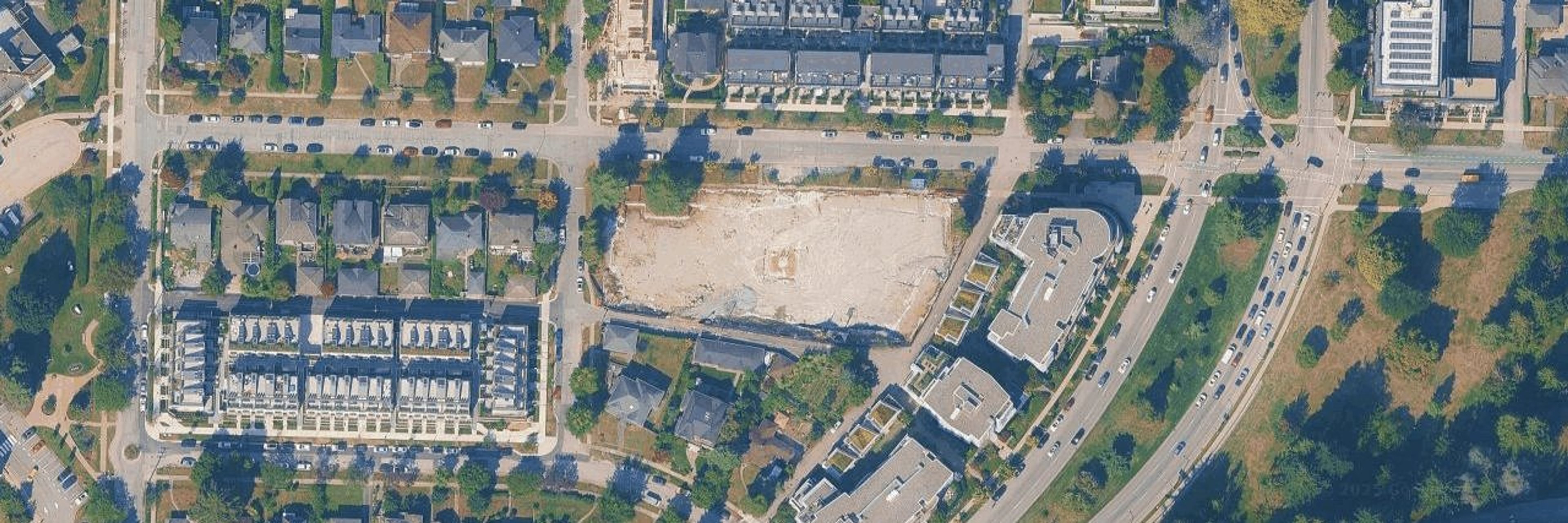 Dahlia aerial view