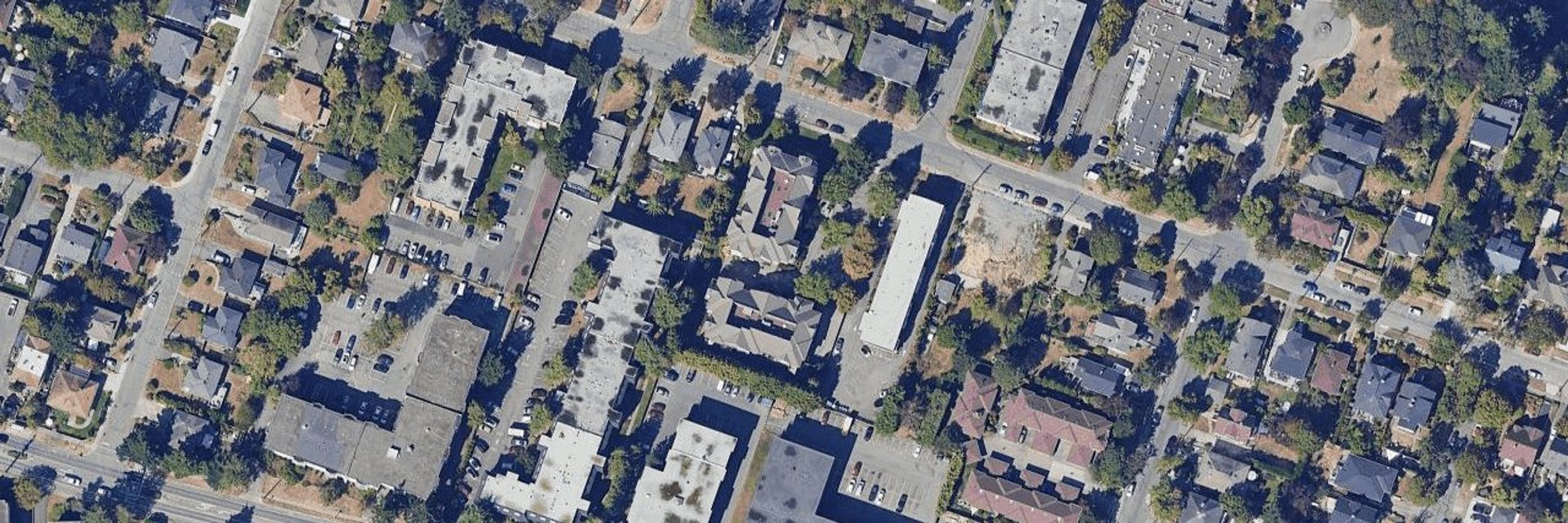 Twin Gables aerial view