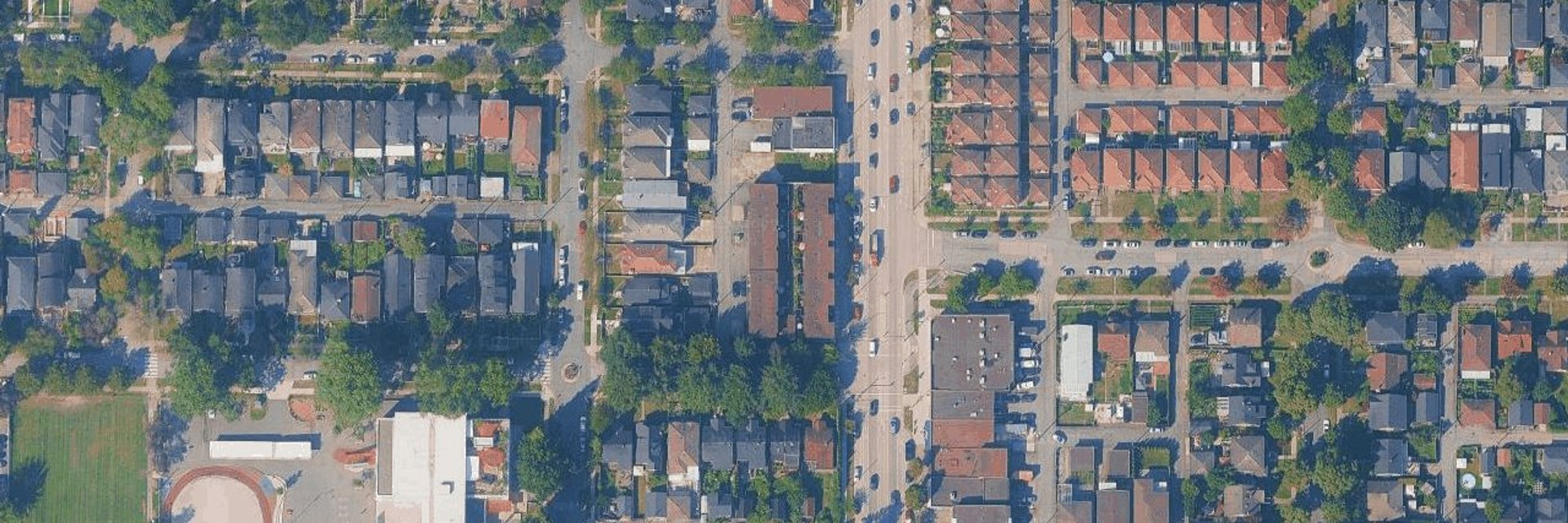 Charles Place aerial view