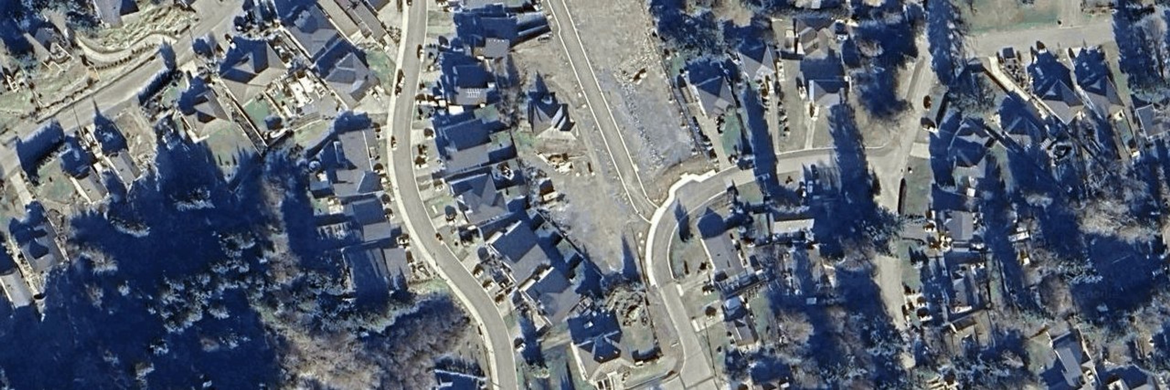 Boxwood Court aerial view
