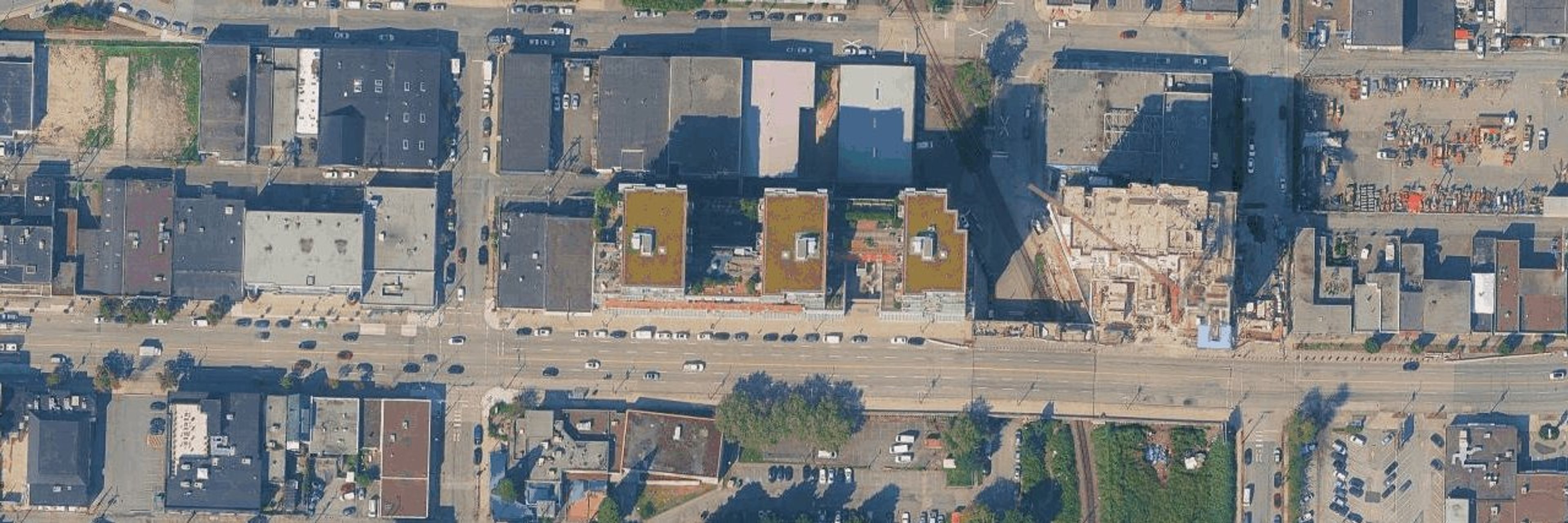 Strathcona Village aerial view