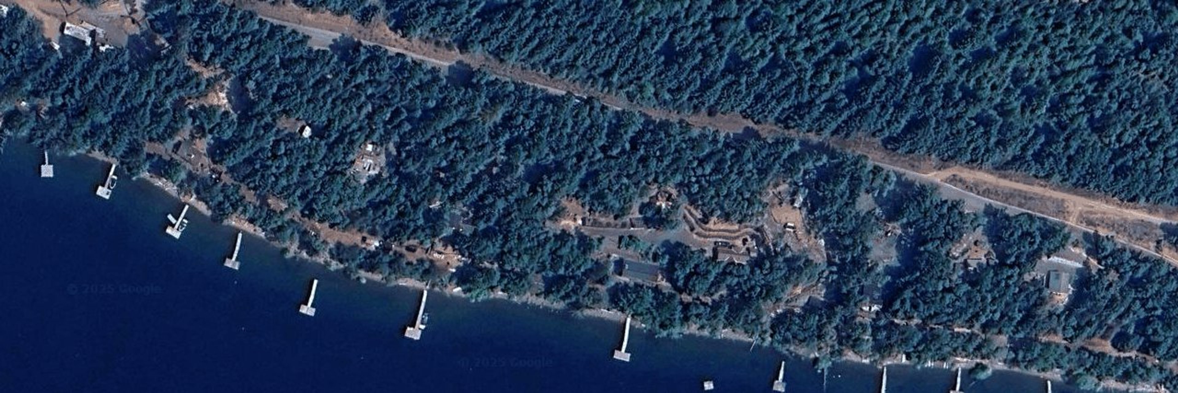 Horne Lake aerial view