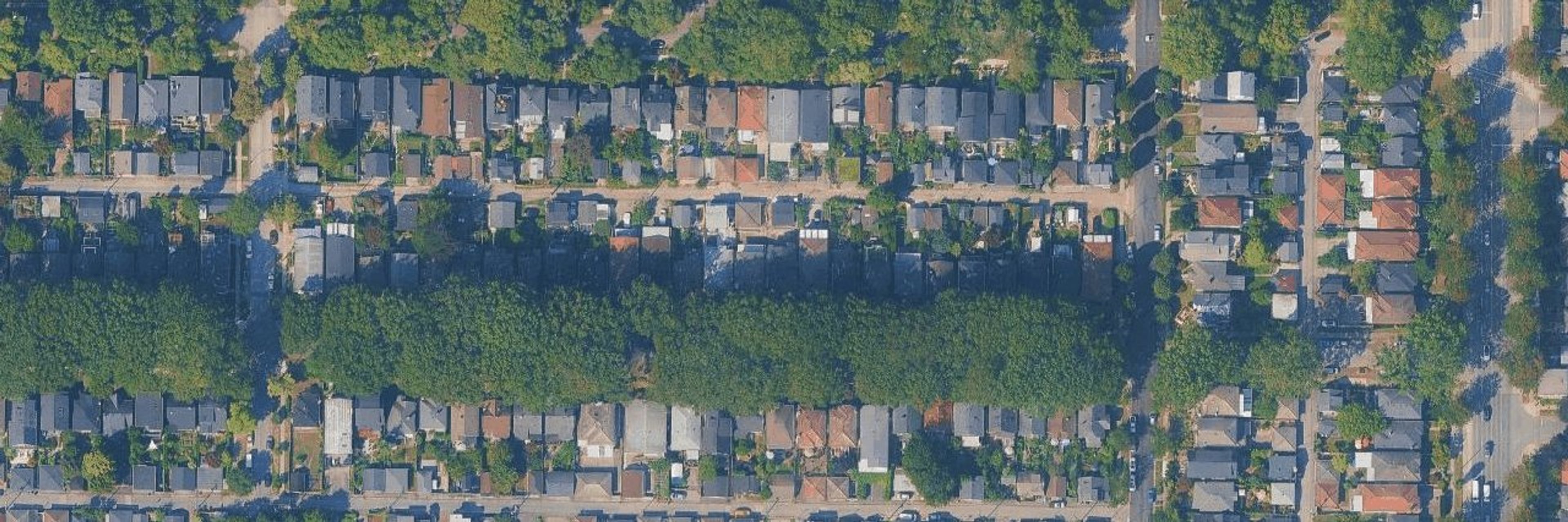 Commercial Drive aerial view