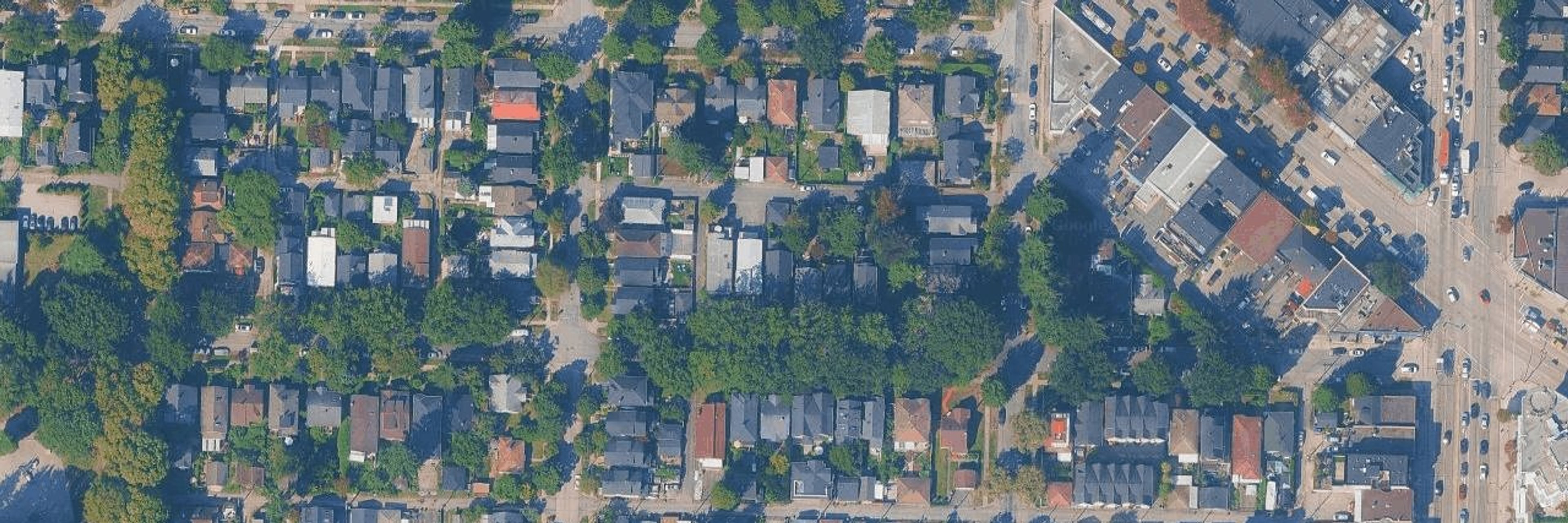 Cedar Cottage aerial view