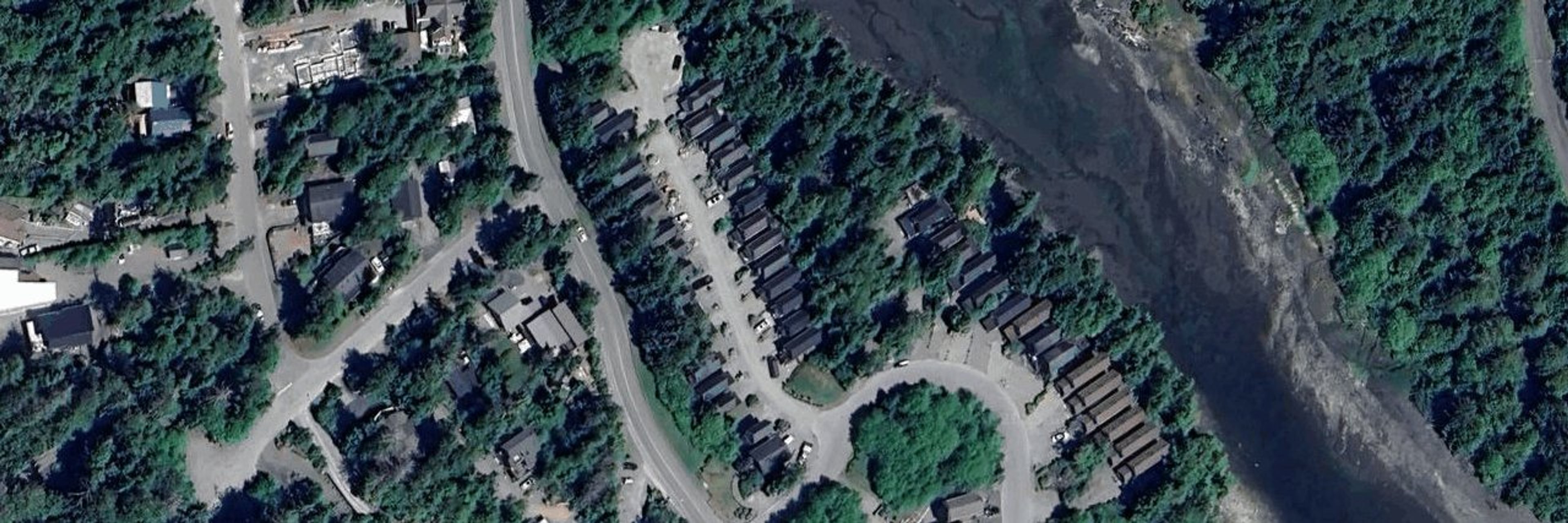 Reef Point Cottages aerial view