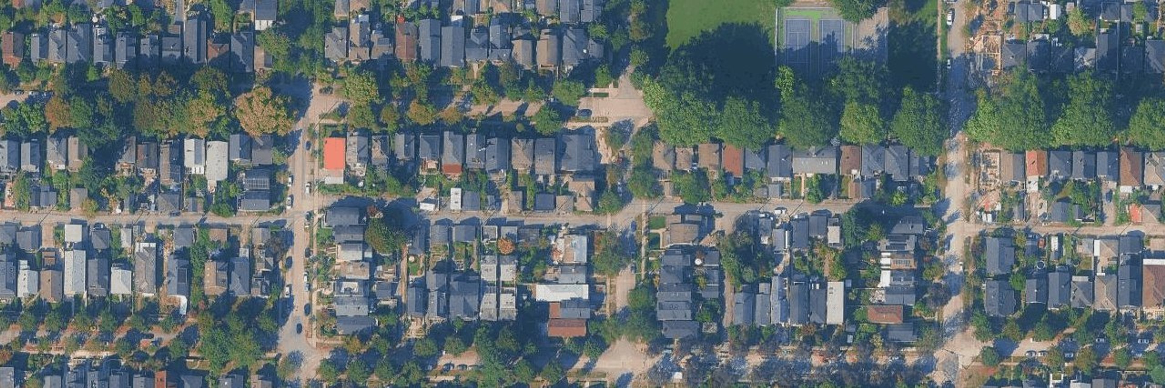 Commercial Drive aerial view