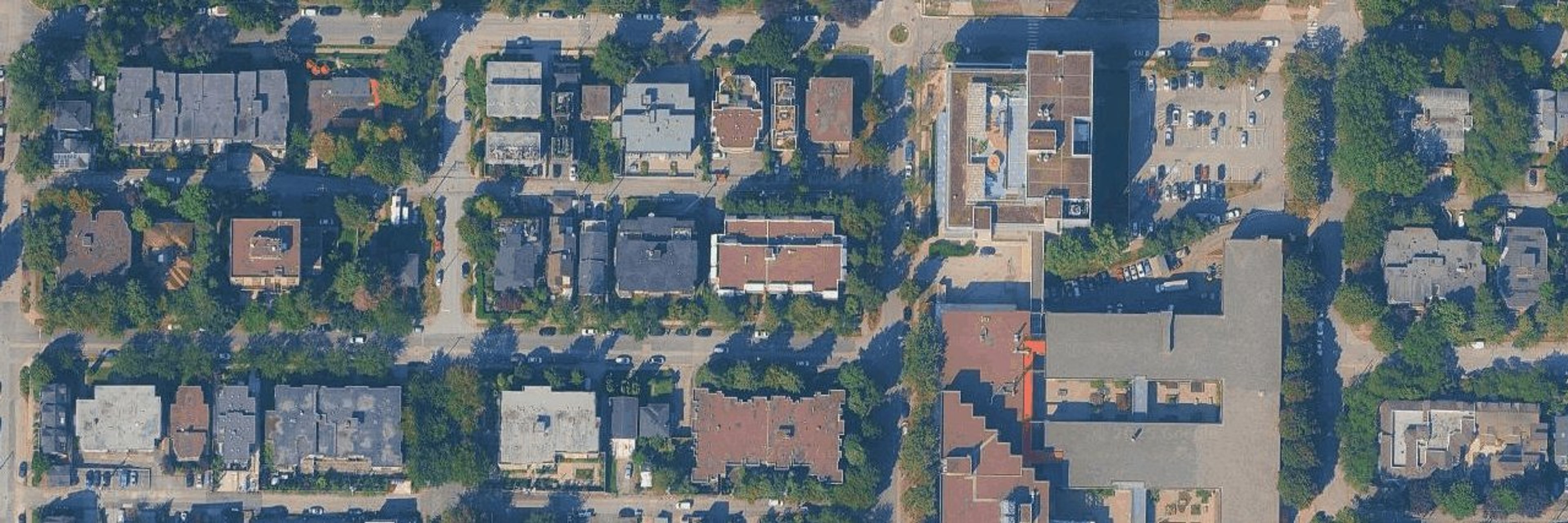 Mcewan House aerial view