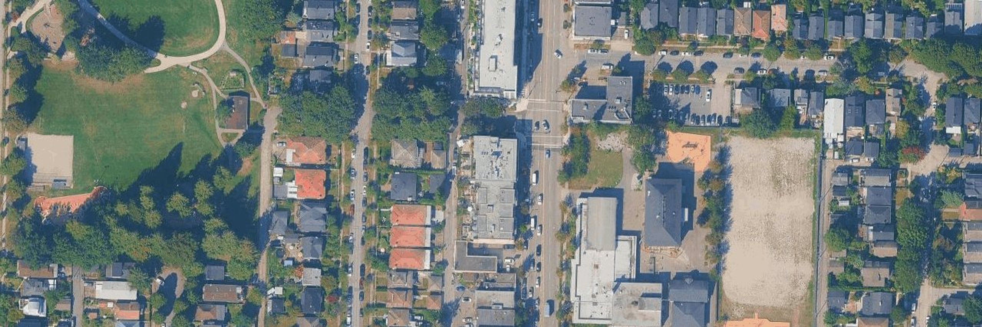 Brock On Main aerial view