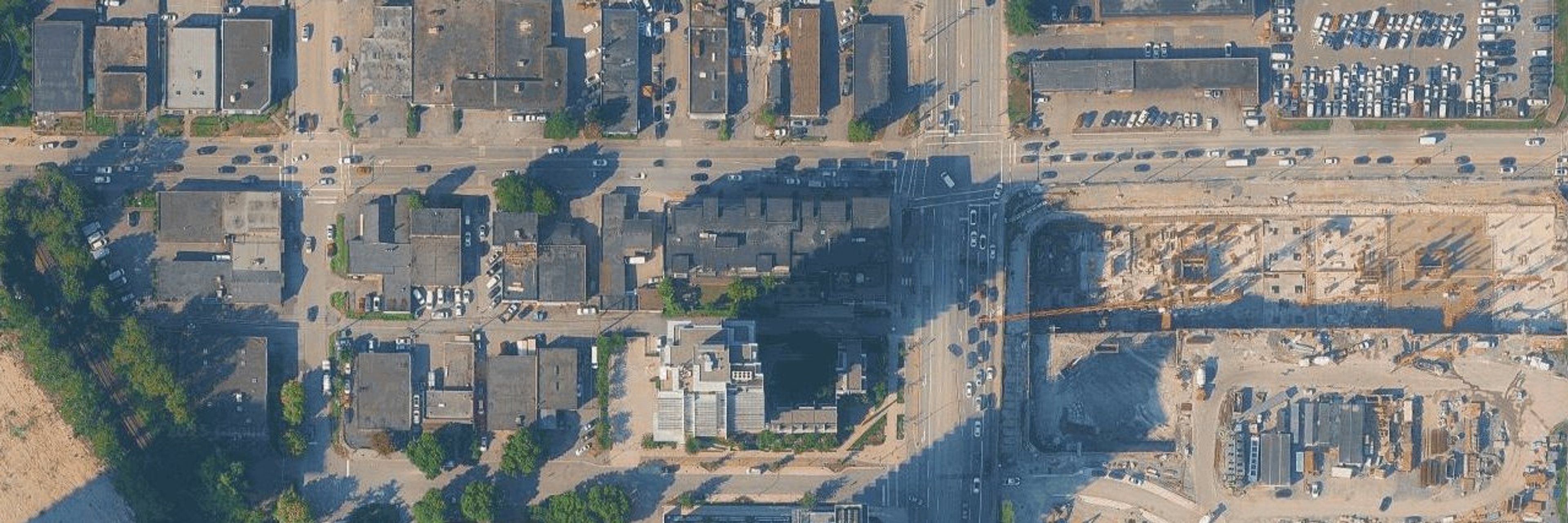 The Dawson aerial view