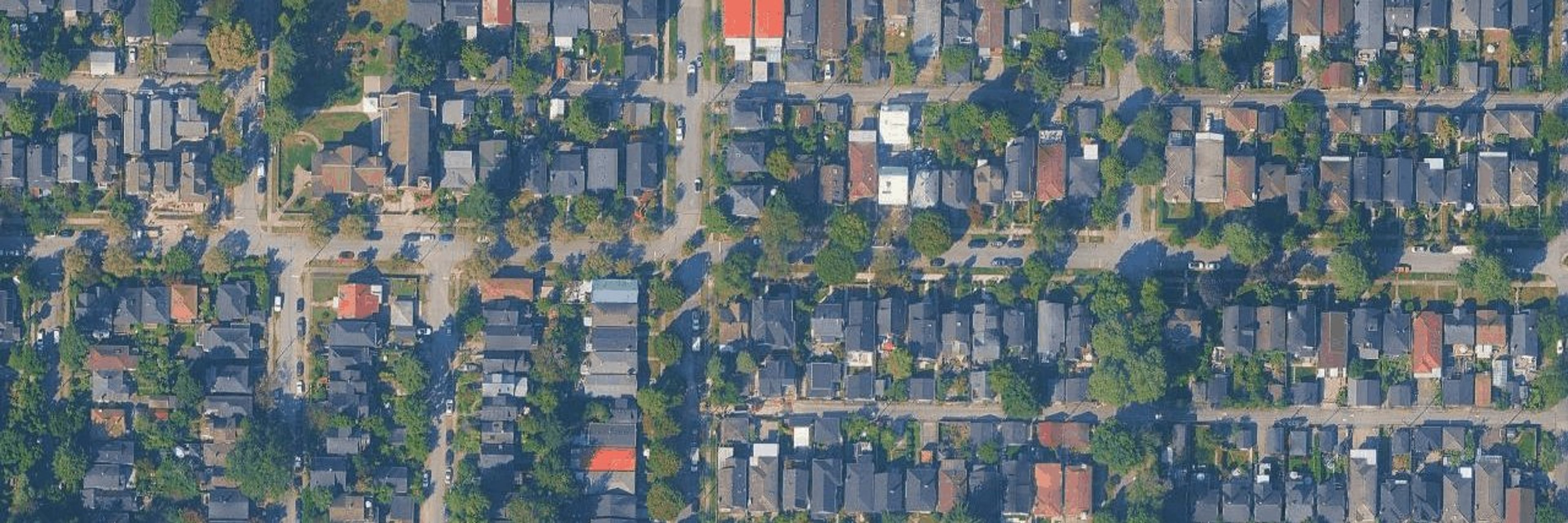 Grandview Woodland aerial view