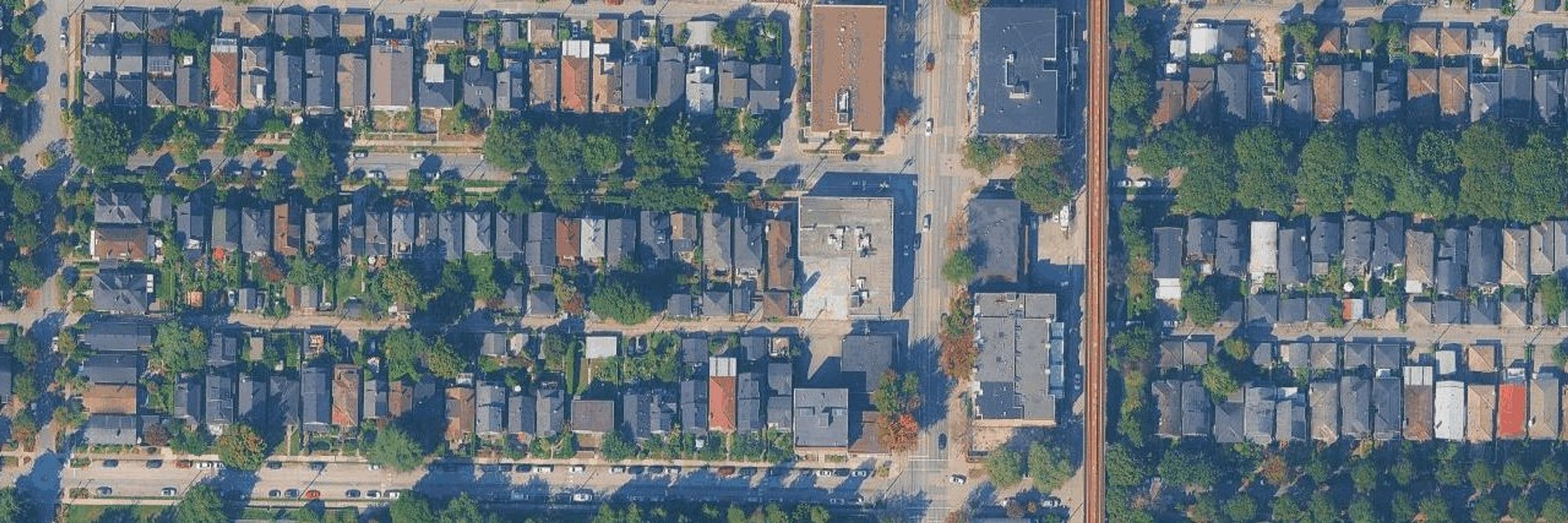 Commercial Drive aerial view